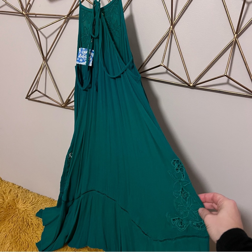 Free People Teal Intimate Lace Dress - Picture 2 of 5